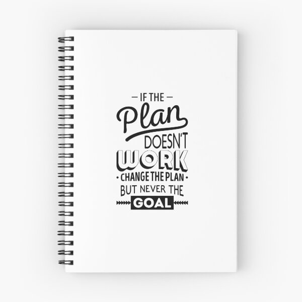 Aperçu de l'œuvre Si le plan ne fonctionne pas, changez le plan mais jamais l'objectif, impression de typographie vintage avec citation. créée et vendue par Gomolach.