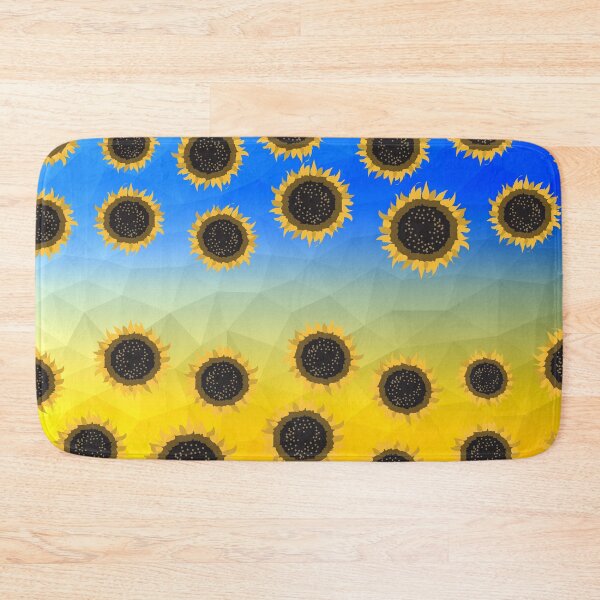 Item preview, Ukraine yellow blue geometric mesh Sunflowers pattern 2 designed and sold by PLdesign.