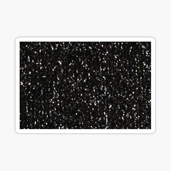 Black and white shiny faux glitter sparkles (Photo of Glitter - Not Reflective) Sticker