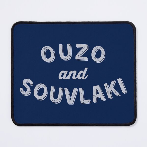 Item preview, Ouzo and Souvlaki: Funny Foodie Greek Vacation Souvenir designed and sold by Happy Puppy Print On Demand.