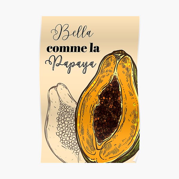"Words Papaya" Poster by Soyabbie Redbubble