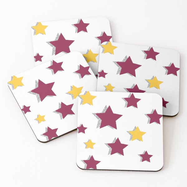 Item preview, Maroon & Gold Sparkle Stars designed and sold by nataliearttt.