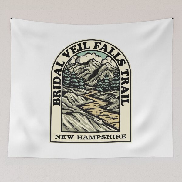Aperçu de l'œuvre Bridal Veil Falls Trail New Hampshire hiking backpacking trail créée et vendue par HalpinDesign.