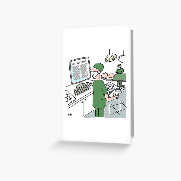 Surgeon Prepares for an Operation Greeting Card