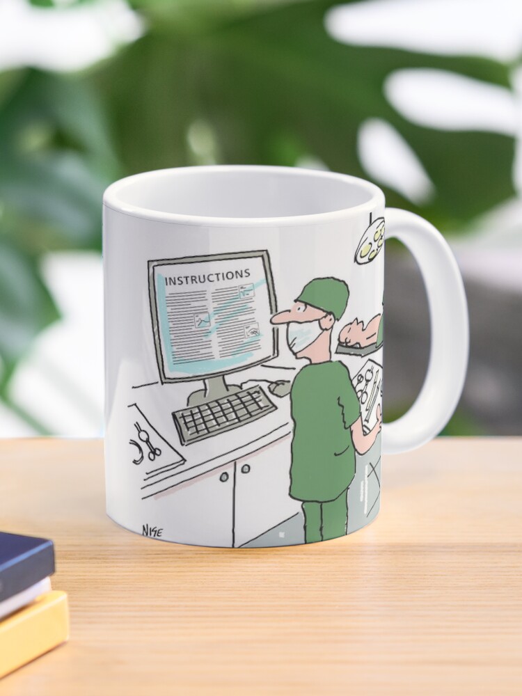 Coffee Mug, Surgeon Prepares for an Operation designed and sold by Nigel Sutherland
