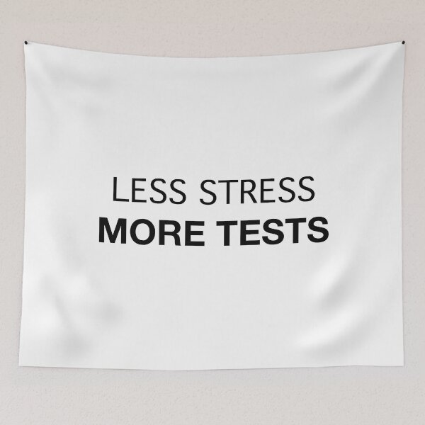 Item preview, Less Stress More Tests (black text) designed and sold by OlivDesignsCo.