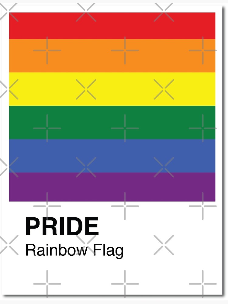 "Pantone Rainbow Pride Flag" Poster for Sale by CrownMaru Redbubble