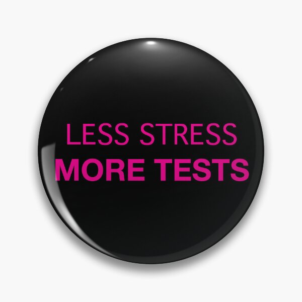 Item preview, Less Stress More Tests (pink text) designed and sold by OlivDesignsCo.