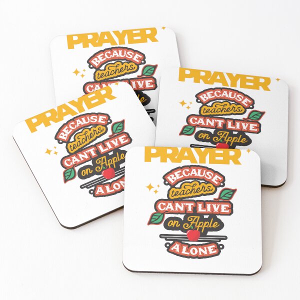 Item preview, Prayer, Because Teachers Can't Live on Apple Alone - White and Yellow designed and sold by TheReporter1.