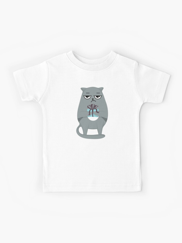 Grumpy Cat Birthday, Present cat, grey cartoon cats Grumpy Cat Birthday, Present cat, grey cartoon cats
