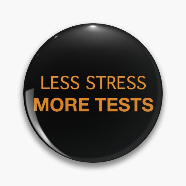 Item preview, Less Stress More Tests (orange text) designed and sold by OlivDesignsCo.