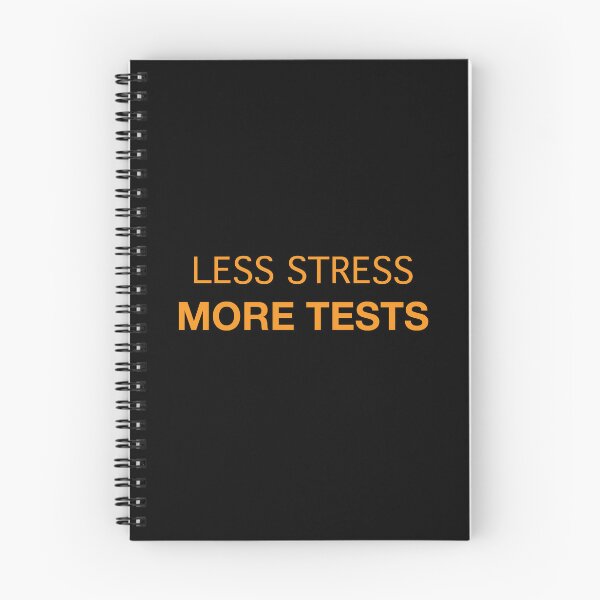 Item preview, Less Stress More Tests (orange text) designed and sold by OlivDesignsCo.