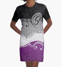Asexual Ornamental Flag Graphic T-Shirt Dress