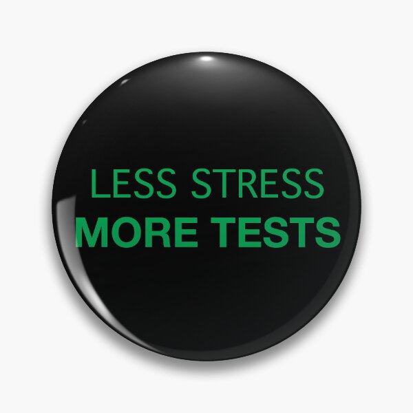Item preview, Less Stress More Tests (green text) designed and sold by OlivDesignsCo.