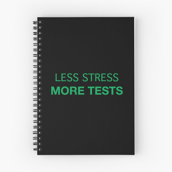 Item preview, Less Stress More Tests (green text) designed and sold by OlivDesignsCo.