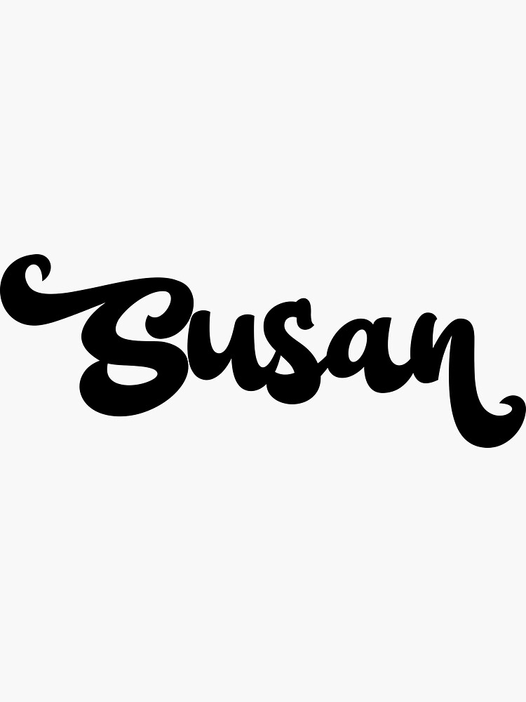 First Name SUSAN, Fun HAPPY BIRTHDAY Square Sticker