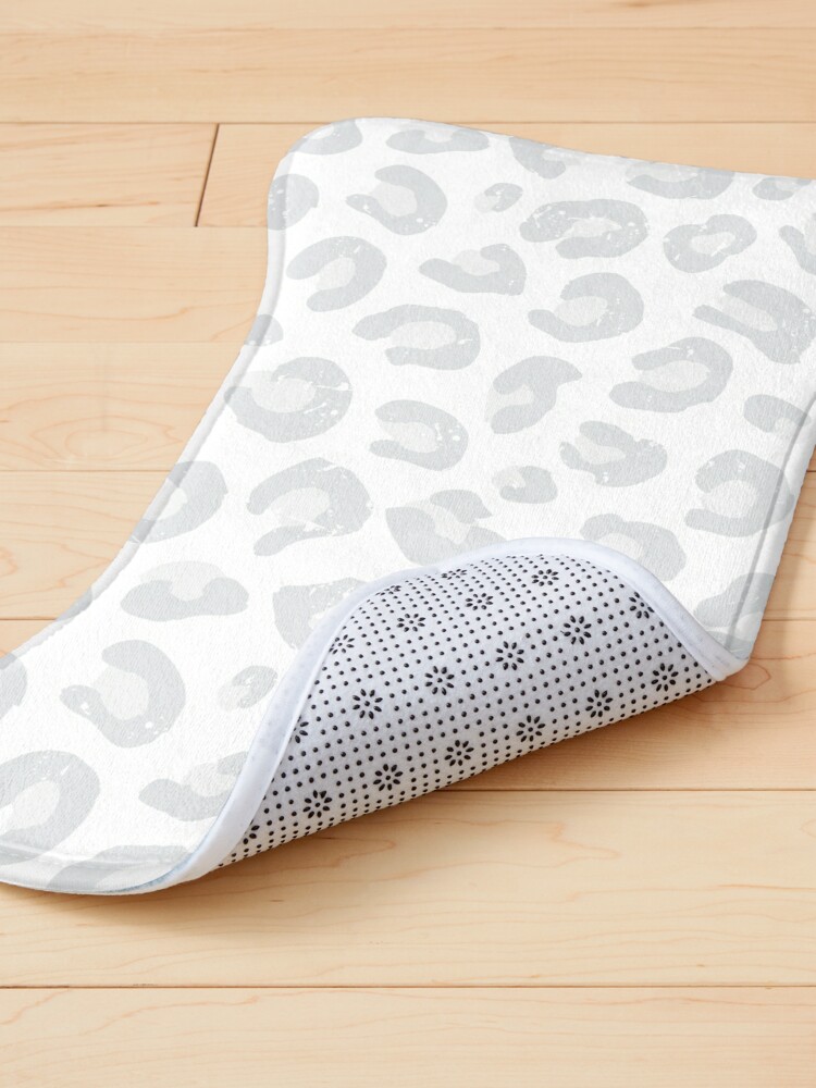Alternate view of Leopard Print - Silver Gray and White  Pet Mat