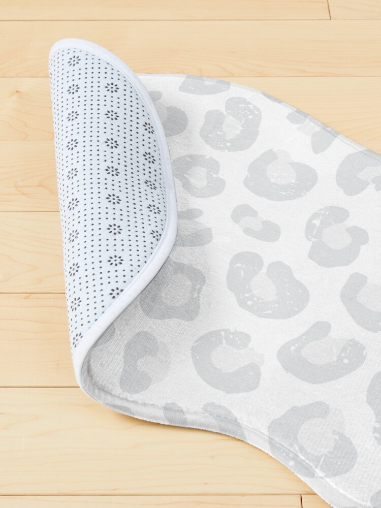 Alternate view of Leopard Print - Silver Gray and White Pet Mat
