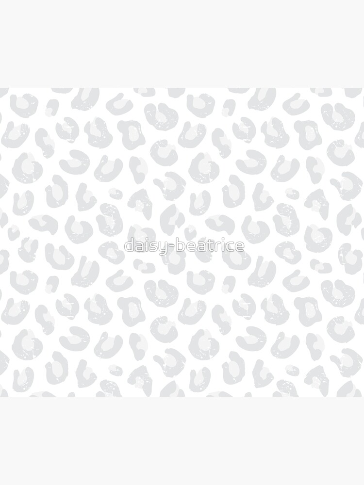 Leopard Print Silver Gray and White