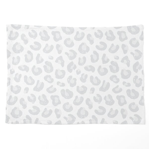 Estampado de leopardo - Gris plata y blanco Manta para mascotas
