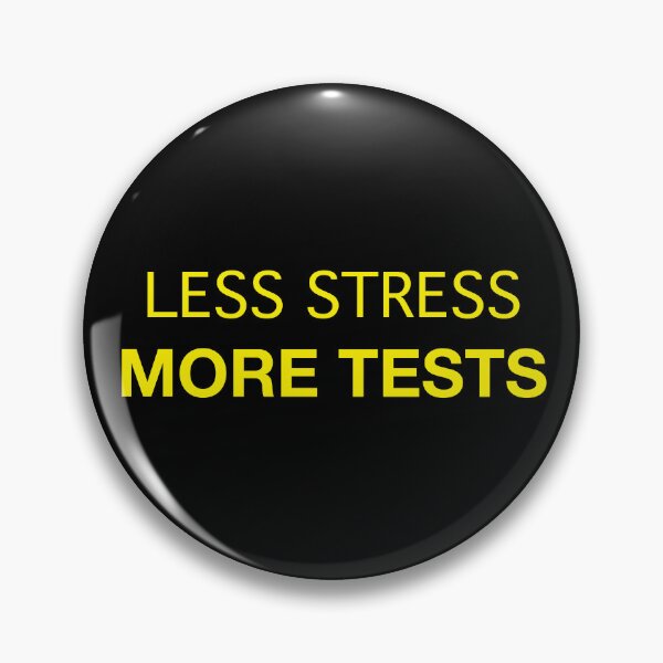 Item preview, Less Stress More Tests (yellow text) designed and sold by OlivDesignsCo.