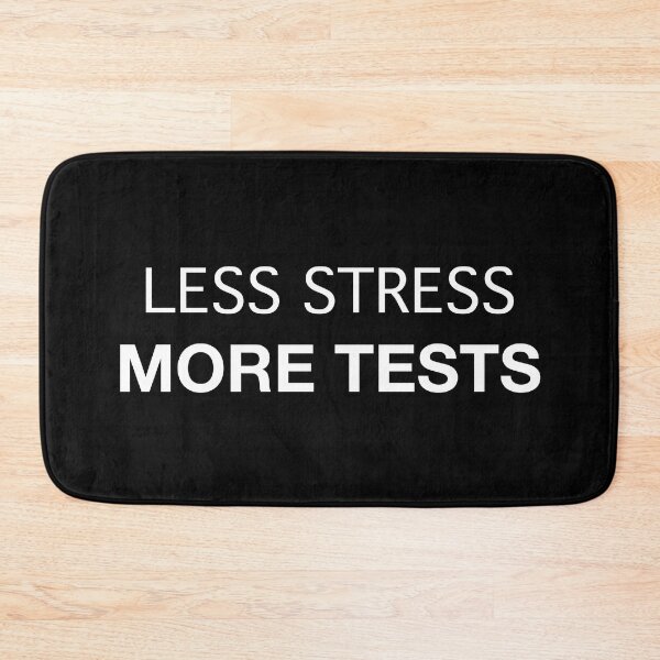 Item preview, Less Stress More Tests (white text) designed and sold by OlivDesignsCo.