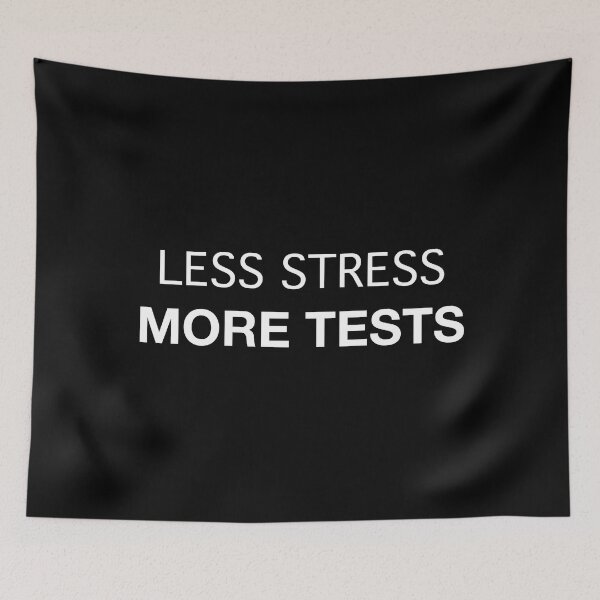 Item preview, Less Stress More Tests (white text) designed and sold by OlivDesignsCo.