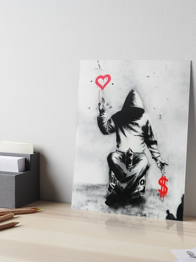 Tableau Banksy Boy Love Money