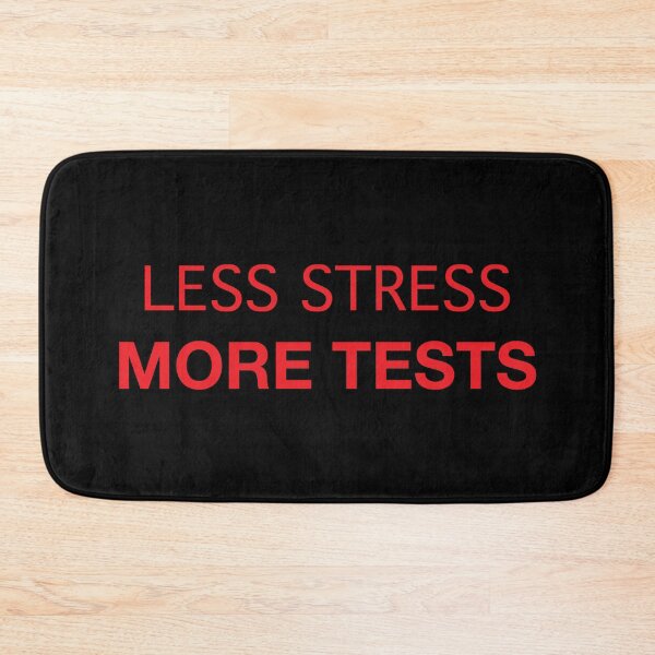 Item preview, Less Stress More Tests (red text) designed and sold by OlivDesignsCo.