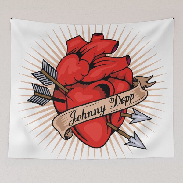 Item preview, Johnny Depp Heart Tattoo designed and sold by johnta17.