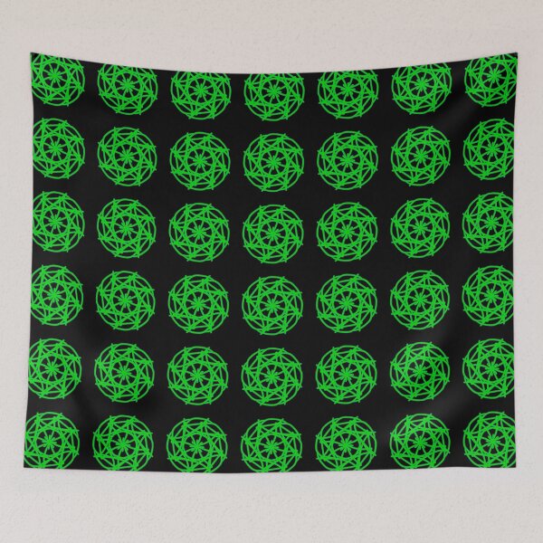 Item preview, Green and blue flower, dream catcher designed and sold by Meo Design.