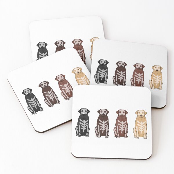 Item preview, Four Labradors: Halloween Skeletons  designed and sold by rmcbuckeye.