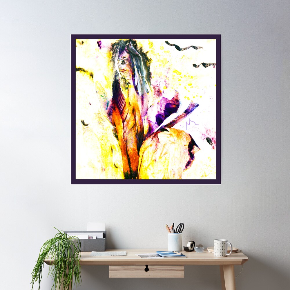 Late Bloomer Flower Introspective Abstract  Poster for Sale by Marianne  Madson | Redbubble