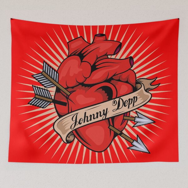 Item preview, Johnny Depp Heart Tattoo - Red designed and sold by johnta17.