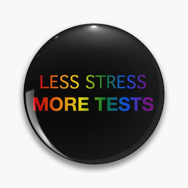 Item preview, Less Stress More Tests (rainbow text) designed and sold by OlivDesignsCo.