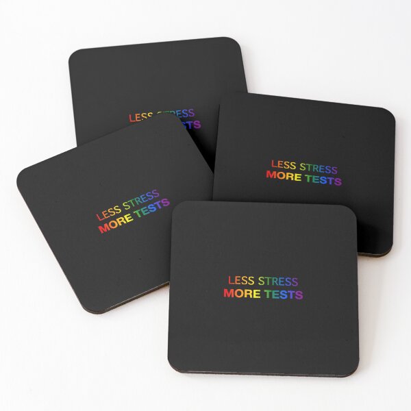 Item preview, Less Stress More Tests (rainbow text) designed and sold by OlivDesignsCo.