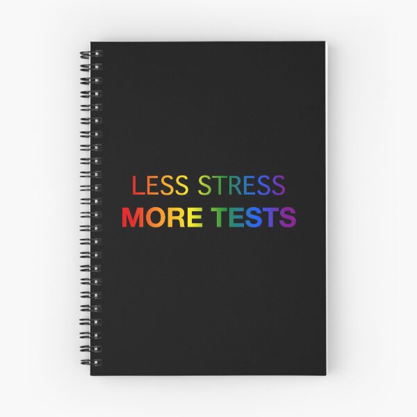 Item preview, Less Stress More Tests (rainbow text) designed and sold by OlivDesignsCo.