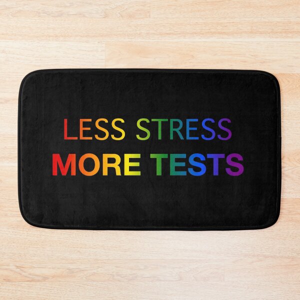 Item preview, Less Stress More Tests (rainbow text) designed and sold by OlivDesignsCo.