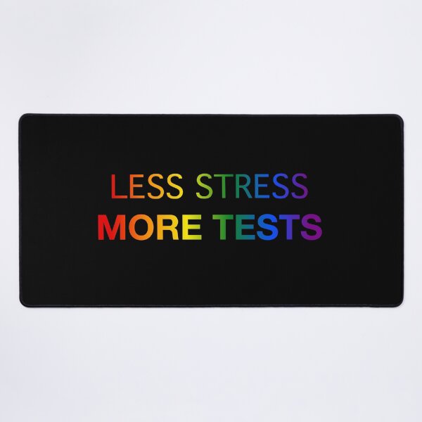 Item preview, Less Stress More Tests (rainbow text) designed and sold by OlivDesignsCo.