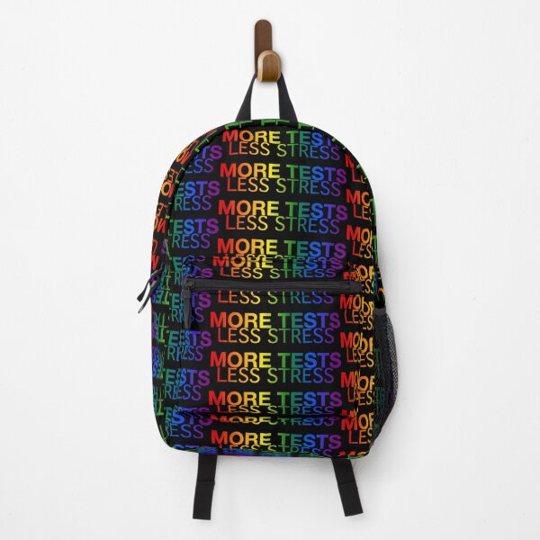 Item preview, Less Stress More Tests (rainbow text) designed and sold by OlivDesignsCo.