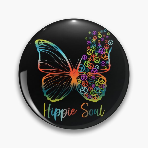 Item preview, Pretty Hippie Soul Butterfly with Peace Signs designed and sold by Dibble Dabble Designs.