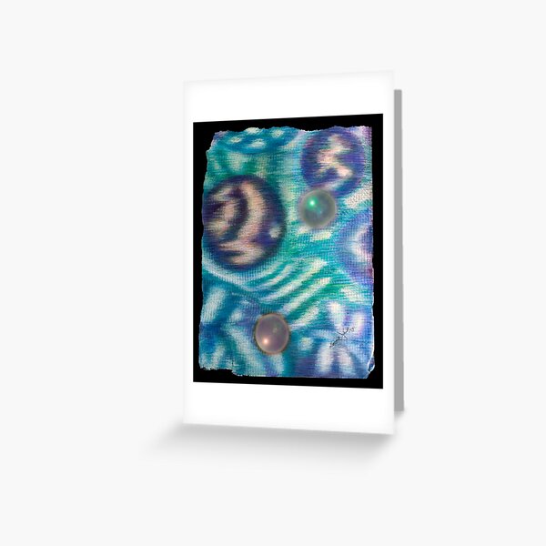 Space Ripples, Colored Pencil Drawing Greeting Card