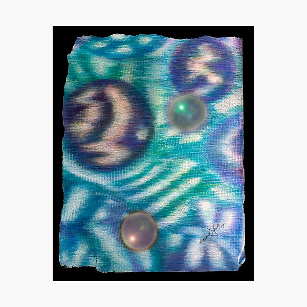 Space Ripples, Colored Pencil Drawing Photographic Print