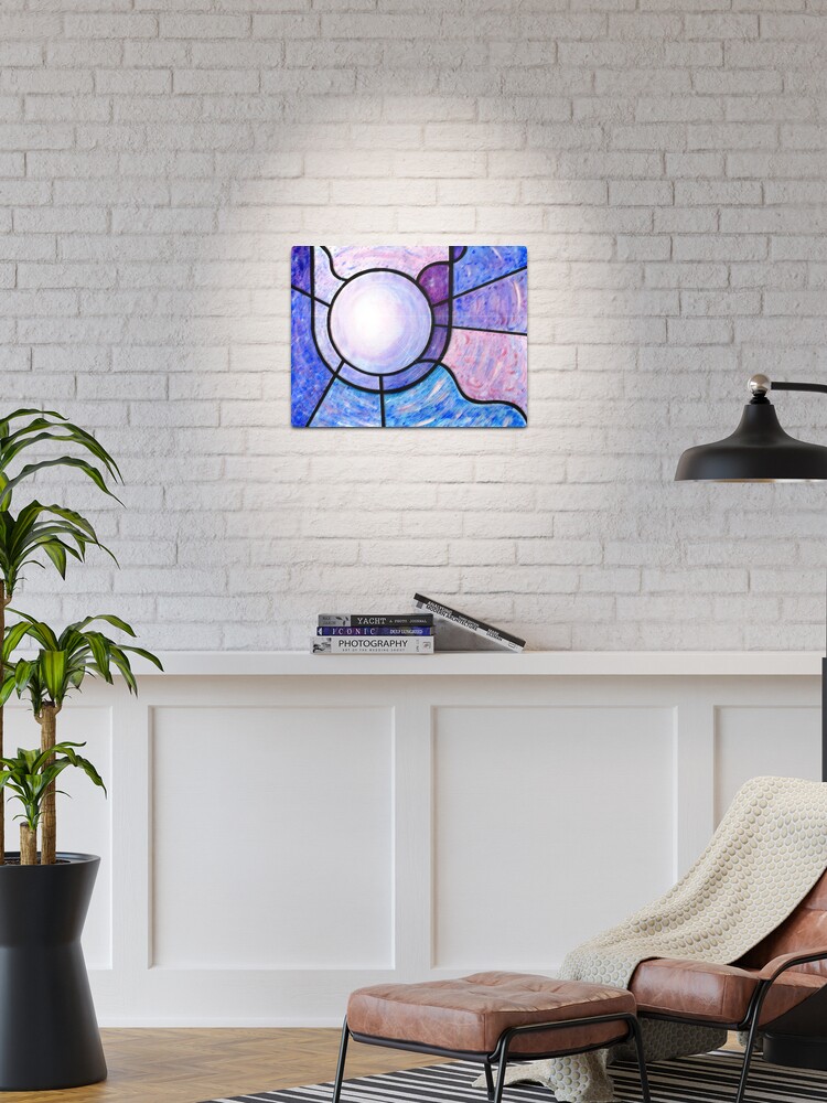 Thumbnail 1 of 4, Metal Print, Stained Glass, Watercolor designed and sold by Danielle Scott.