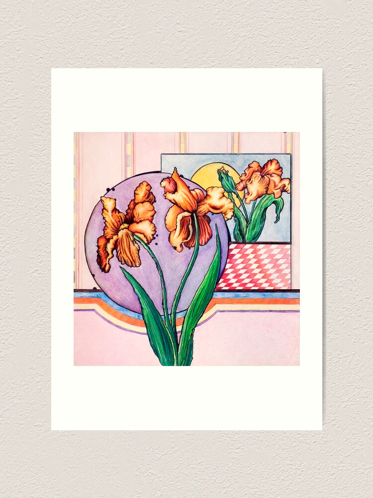 Alternate view of Iris Reflection, Mixed Media Art Print