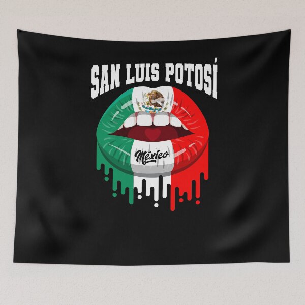 Item preview, Lips Kiss San Luis Potosi Mexico Flag designed and sold by Fr33m4n1111.