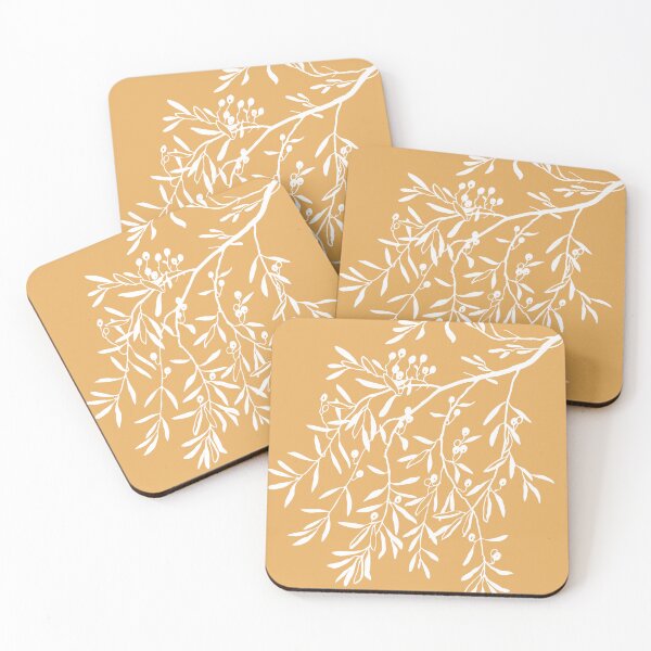 Item preview, Olea Europaea on Mustard Yellow designed and sold by meggydesigns.