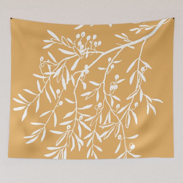Item preview, Olea Europaea on Mustard Yellow designed and sold by meggydesigns.