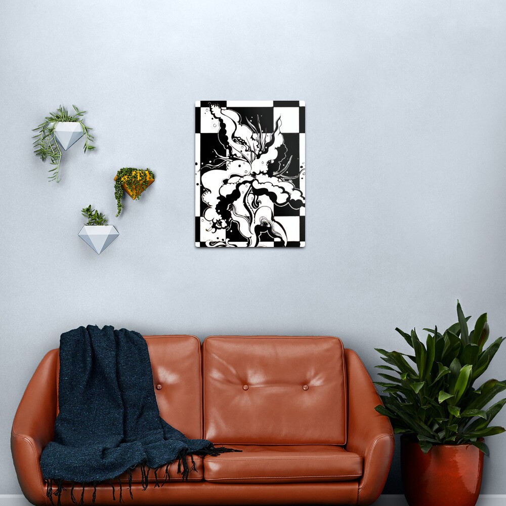 Creeping In, Ink Drawing Metal Print
