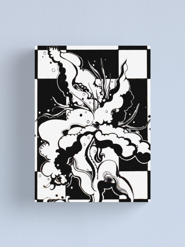 Alternate view of Creeping In, Ink Drawing Canvas Print
